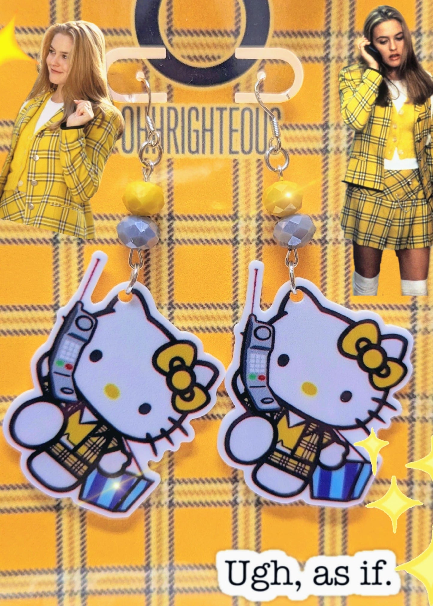 As If! Cher Kitty Earrings
