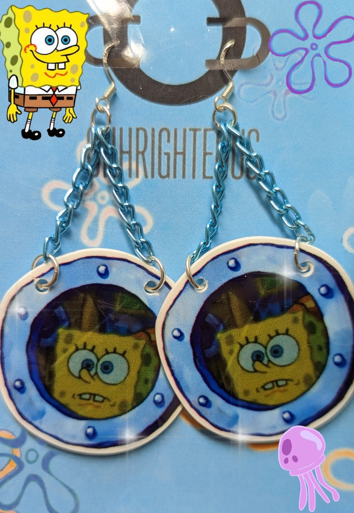 SpongeBob Peeking Out Earrings