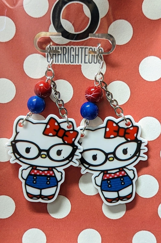 Swimsuit Kitty Earrings