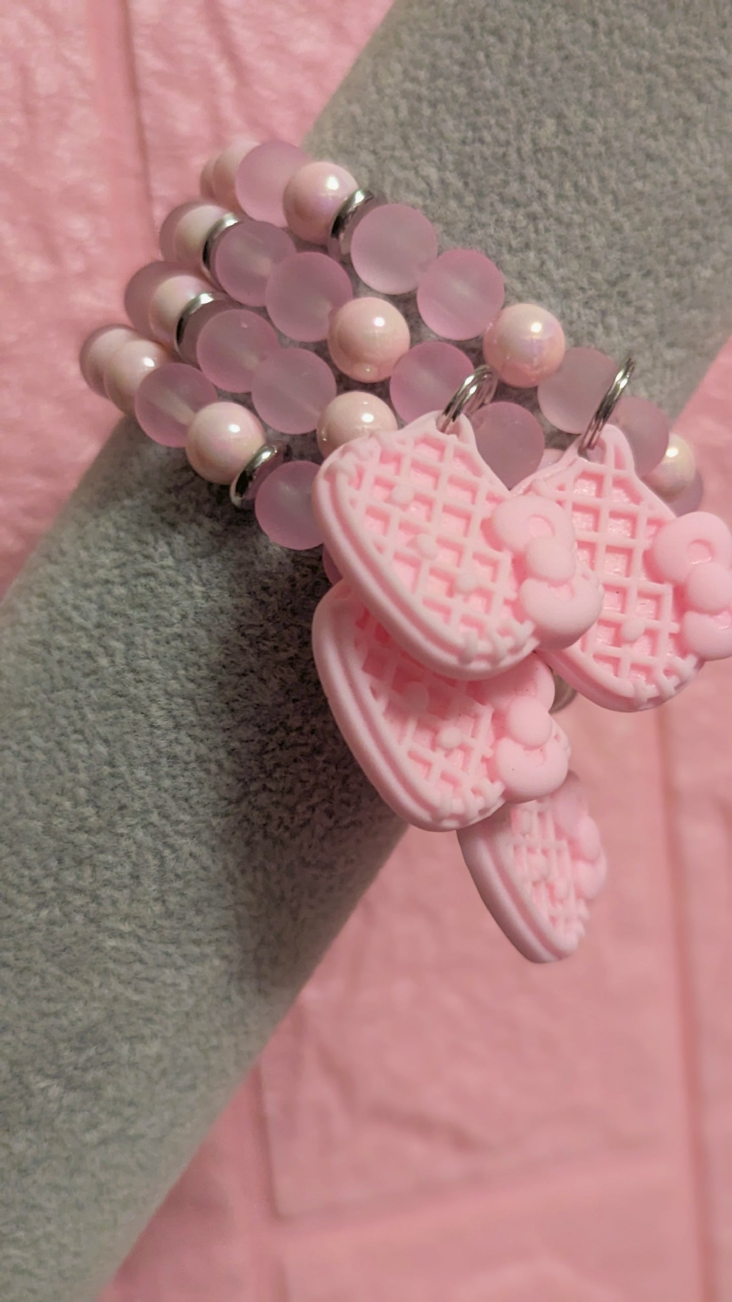 Pink Kitty Waffle Bracelets