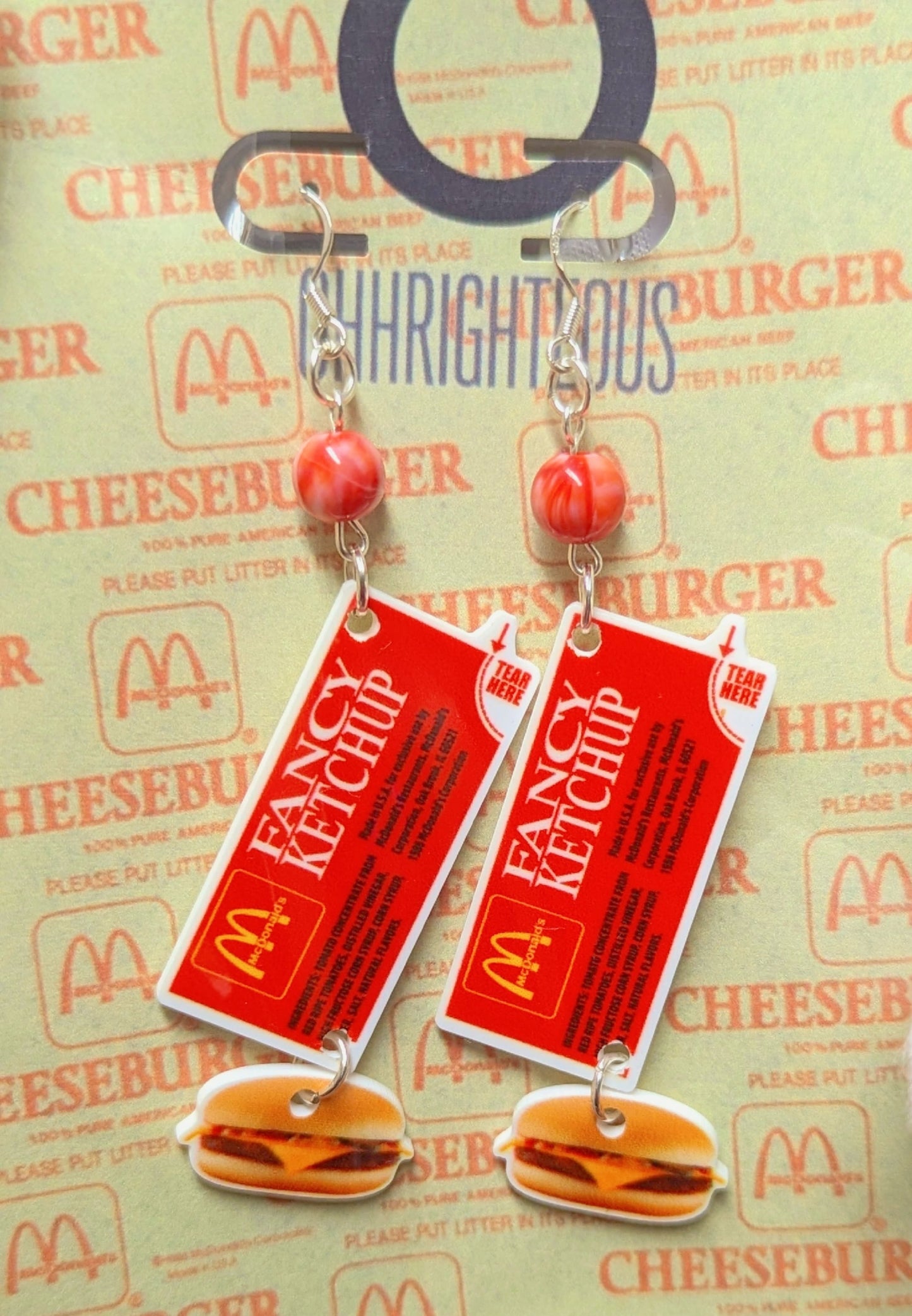 Fancy Ketchup Earrings