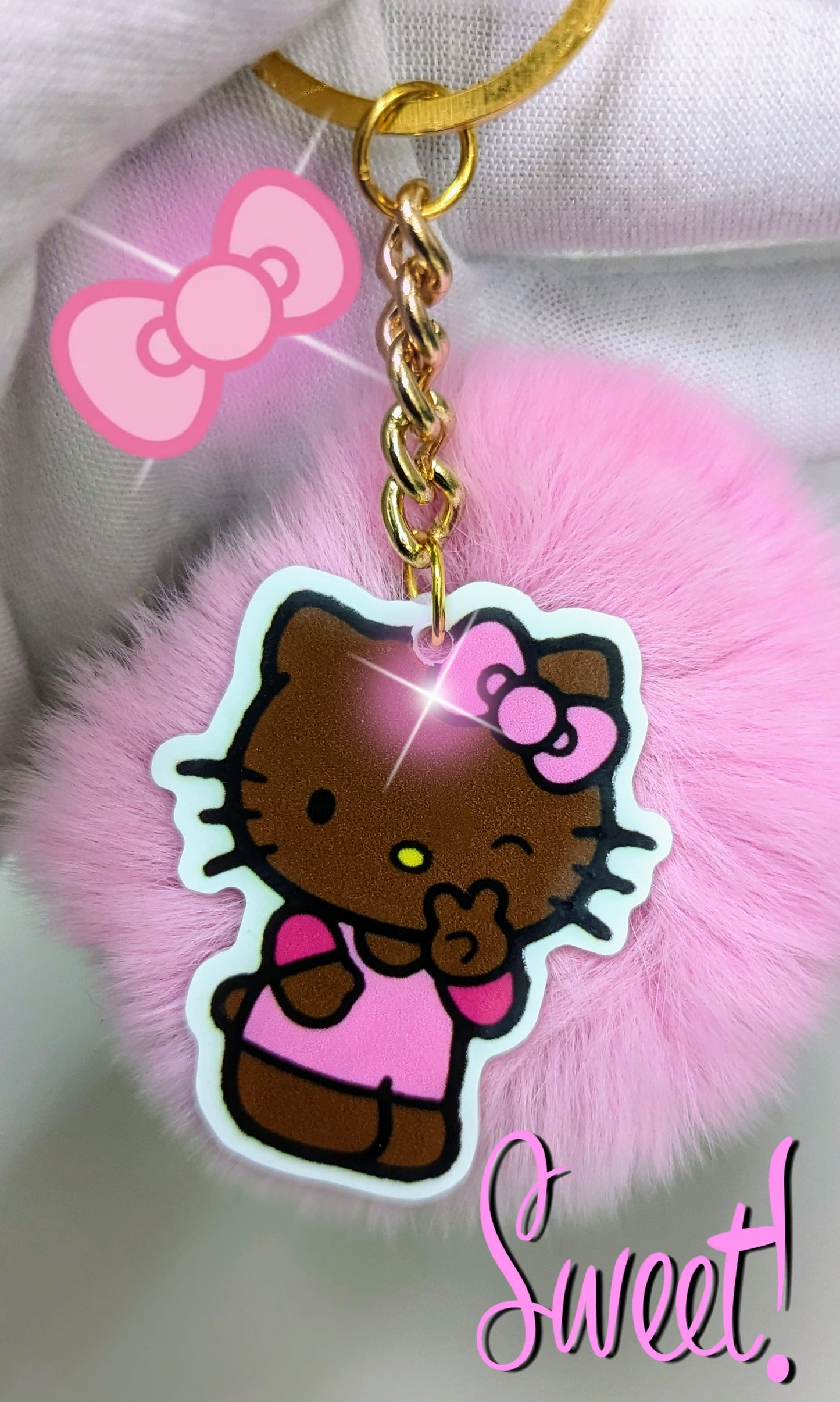 Hello There Girl Keychain