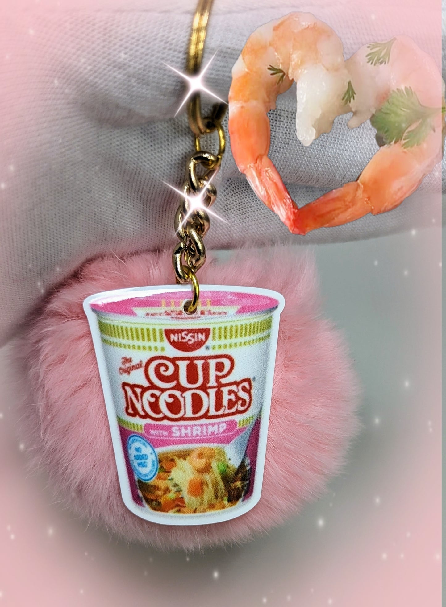 Shrimp Cup Keychain